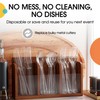 Exquisite Disposable Clear Plastic Knives 50 Pcs - Heavy Duty