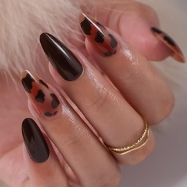 Almond Rosette Press On Nails