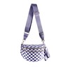 Spacious Checkered Nylon Crossbody Bag Bum Bag Checkered Handbags Wallets