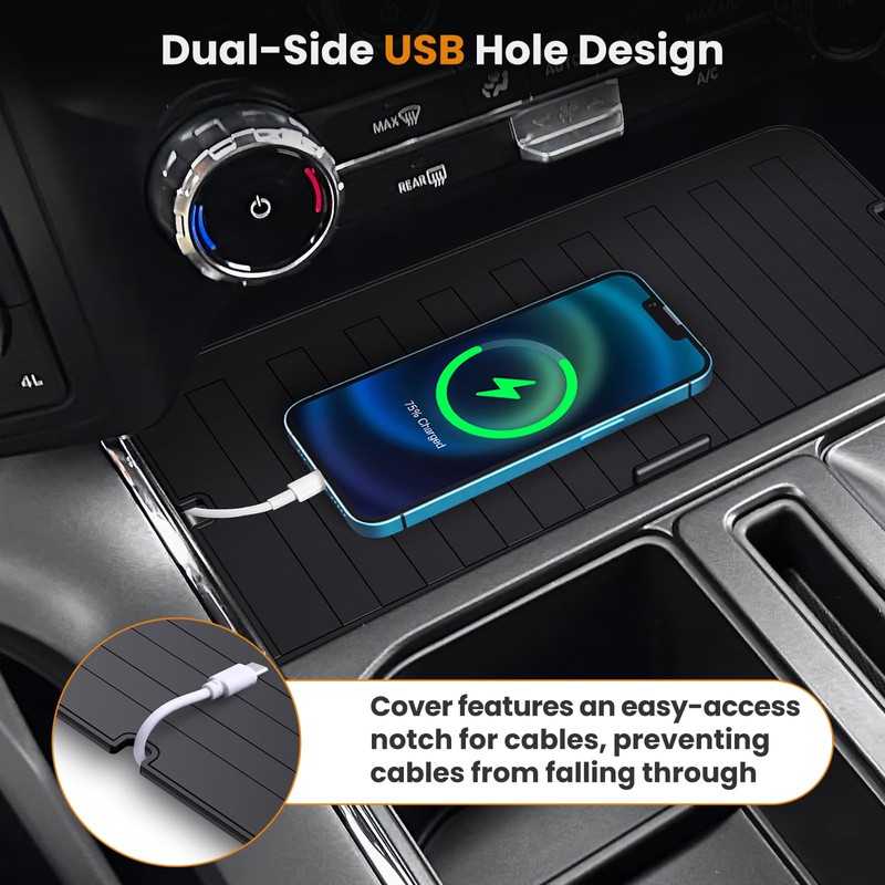 Center Console Compartment Cover for Ford F150 2021-2025 & Lightning