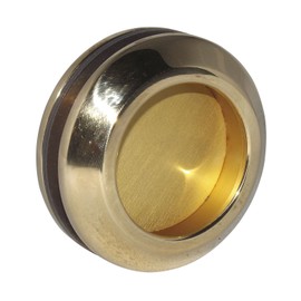 KWS Sliding Door Handle Pair of Round Glass Thickness 8 – 12 mm, Polished Brass, Glass Drill bit 50 mm Door Shell, Sliding Doors, Shell Handle, 1 Piece, 525065