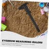Angoily 6pcs Eyebrow Calipers Dual Scale Ruler for Precise Eyebrow