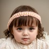 Kenjudess Flower Lace Baby Girls Headband Pink Lace Baptism Christening
