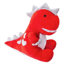 VFM - Valentines Soft Toy Dinosaur Red T Rex with Love Hearts - Plush Toy Dinosaur, Cute Stuffed Animal, Dino Plushie, Gifts for Birthday, Valentine's Day ChristmasRed T Rex 23cm