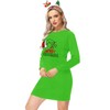 Christmas Sweater Dress for Women Green Monster Hand Printed Ugly