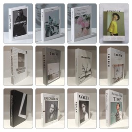 YSOOUA Pack of 12 Decorative Books for Home Decor Decorative Books Decorative Books Foldable Fake Books Cardboard Box Only Fake Books Display Books for Coffee Table Shelves Decorative Books for Office