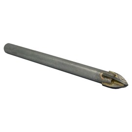 Drill America 1/4" Carbide Tipped 4 Flute Glass & Tile Drill Bit