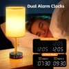 Bedside Desk Lamp for Bedroom, Table Lamp with USB A