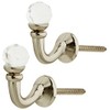 Speedy Accessories Crystal Palma Curtain Tie Back Hooks, Wood,Fabric, Satin