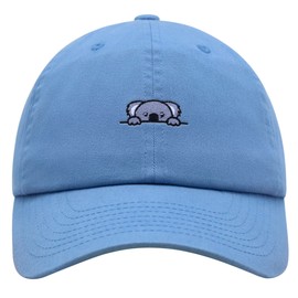 JPAK Koala Premium Dad Hat Embroidered Cotton Baseball Cap Animal Light Blue