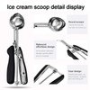 Lamkrtlp Ice Cream Scoop, Stainless Steel Cookie Scoop with Trigger,