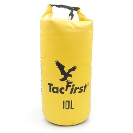 TacFirst Dry Bag Duffel Bag - Waterproof Pack Bag with Fast-Fold Closure, 2L / 3L / 5L / 10L / 15L / 20L / 25L / 30L, Waterproof Dry Bag, yellow, 10l