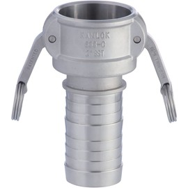 Toyox 633-C-1-SST Camlock Coupler, Hose Shank, Stainless Steel, 1-Inch