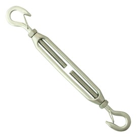Yacht Steel Hook with safety M6 stainless steel A4