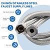 Lainballow 4 Pcs 24 Inch Faucet Hose, 3/8" Comp x