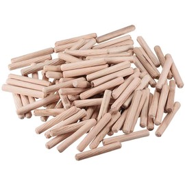 TERF® 200 Pcs Wooden Dowel Pins 6mm X 40mm Wood Dowels Solid Hard Wood Dried Fluted Beveled Hardwood Rods Furniture for Professional Carpenters DIY and Craft Projects