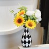Modern Geometric Polyresin Handmade Vase, Nordic Style Decorative Centrepiece, Living