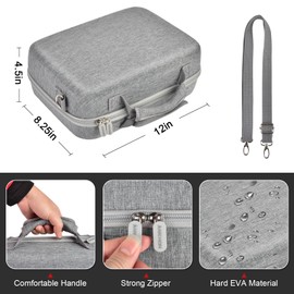 Wireless Microphone Case for JBL/for Singing/for TONOR/for Shure/for Bietrun/for ALPOWL Two Microphone System DIY Foam Fits for Different Size Mic, Receiver, Audio Cable (grey)