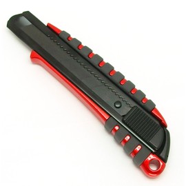 NT Cutter Premium Evolution PMG Series Aluminum Die-Cast Cushioned Grip Auto-Lock Utility Knife (PMGL-EV01R), 18mm Heavy-Duty