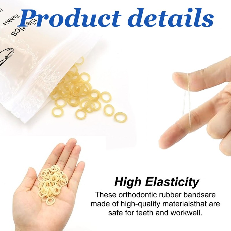 300 Pcs Orthodontic Elastic Bands – Durable Braces Bands for