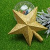 LUOEM Christmas Tree Topper Star Tree Decoration Glitter (Golden)