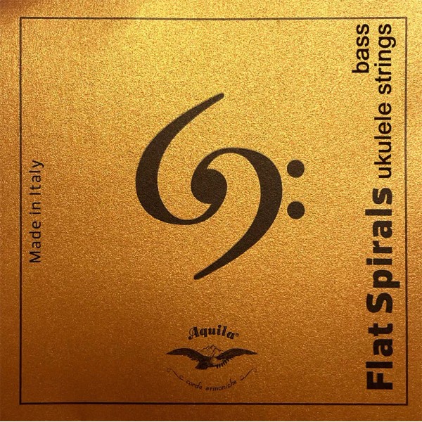 Aquila Copper Flat Spirals Bass Ukulele Strings 18-21 Inch Scale