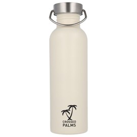 Crossed Palms CP-10020 Stainless Steel Water Bottle, 750 ml, White, 7.1 x 24.3 cm, BPA Free, Leak-Proof
