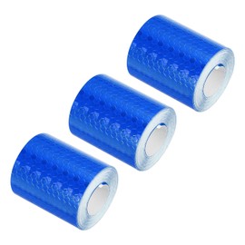 PATIKIL Reflective Tape, 3 Pack 2IN x 10FT Waterproof Self-Adhesive High Visibility Warning Safety Tape Outdoor Reflective Stickers for Cars Trucks Trailers, Blue