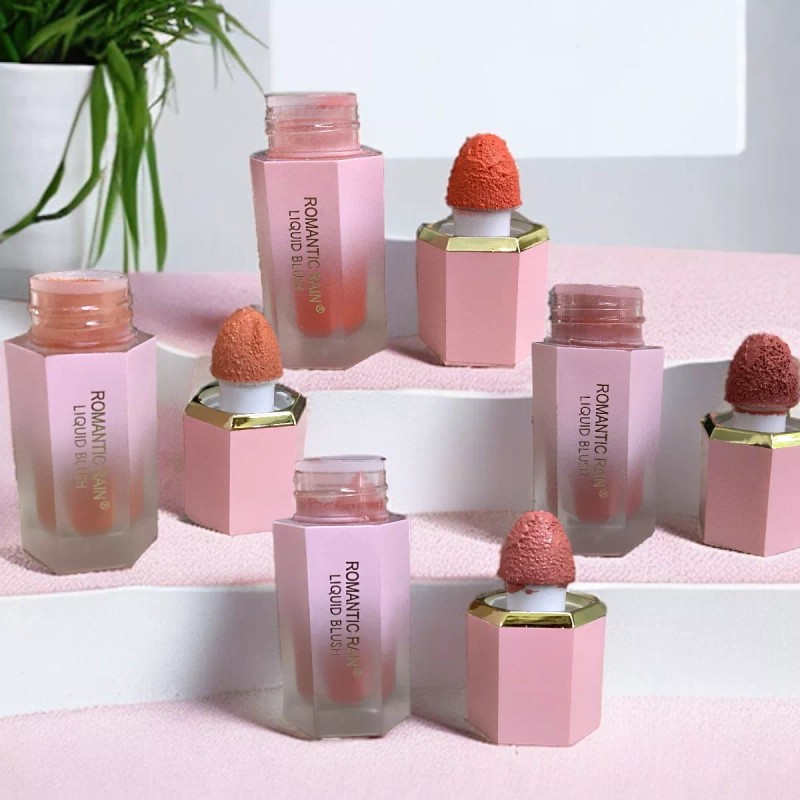 Rubor Colorete Liquido Blush Larga Duracion 4 Piezas