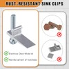 Dreyoo 12 Pack Sink Clips for Countertop Sinks, Heavy Duty