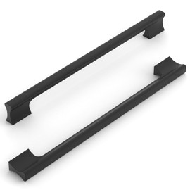 KNOKLOCK 10 Pack 10 Inch(254mm) Kitchen Cabinet Handles Matte Black Cabinet Pulls Kitchen Cabinet Hardware Drawer Pulls for Cupboard Wardrobe