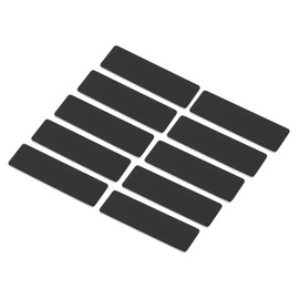 PATIKIL 2.73 x 0.78inch Engraved Badge Blanks,10pcs Metal Name Tags Kit Round Corners with Pin, Label Name Badge Custom Name Tag for Office,Business,Black