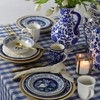 Euro Ceramica Blue Garden 16 Piece Oven Safe Hand Painted
