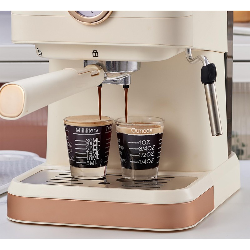 Ackers Shot Glasses Etching Scale Measuring Cup 2PACK Espresso Shot