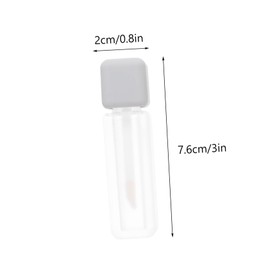 TOVINANNA 5pcs Lip Gloss Tubes with Cover Refillable Empty Lip Gloss Bottles for Diy Cosmetics and Travel Use Women and Girls