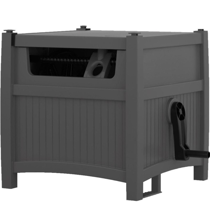 Suncast Smart Trak 225 ft. Gray Retractable Free Standing Hideaway