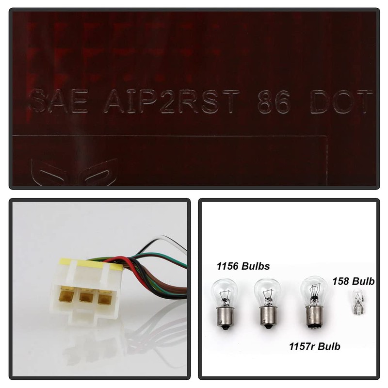 ACANII - For 1986-1997 Nissan D21 Hardbody Pickup Red Smoked
