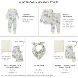 Burt's Bees Baby Family Matching Holiday Pajamas - Organic Cotton PJs for Infants, Toddlers, Kids, Men, and Women