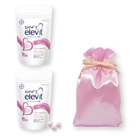 【公式】 エレビット 葉酸 サプリ 90粒×2袋 + ギフトバッグ付き 60日分（妊娠 妊活 ビタミン ミネラル 鉄 分 カルシウム マルチビタミン 2ヶ月 パウチ バイエル薬品 紅麹 不使用）