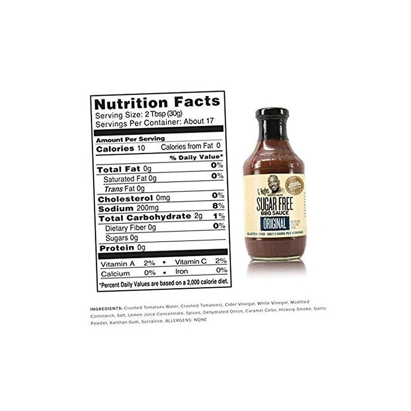 G Hughes Sauce Barbecue Original Sugar Free, 18 oz (2)