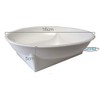 INERRA Square Round Bowls - White Plastic Florist Flower Dishes