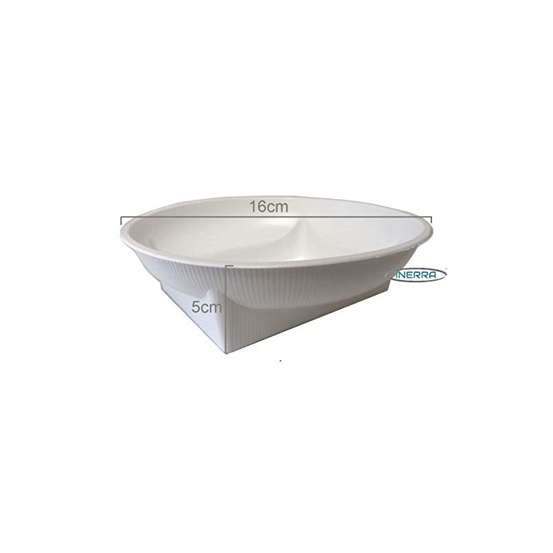 INERRA Square Round Bowls - White Plastic Florist Flower Dishes