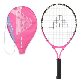 AMA SPORT Kids Tennis Racket for Junior Toddlers Starter Kit 17-25" for Girl Pink and Boy Yellow with 420D Nylon Shoulder Strap Bag, Graffiti Pink 25"