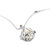 Nenalina Silver necklace with angel whisperer pendant including chime ball,