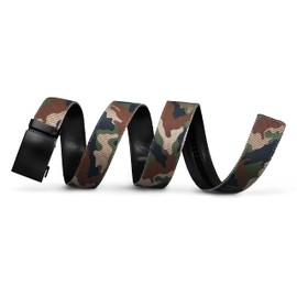 Mission Belt Men's Ratchet Belt - Commando - Swat Black Buckle/Camo Nylon Strap, Large (36-38)