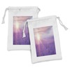 Lunarable Nature Fabric Pouch Set of 2, Sunset Horizon over