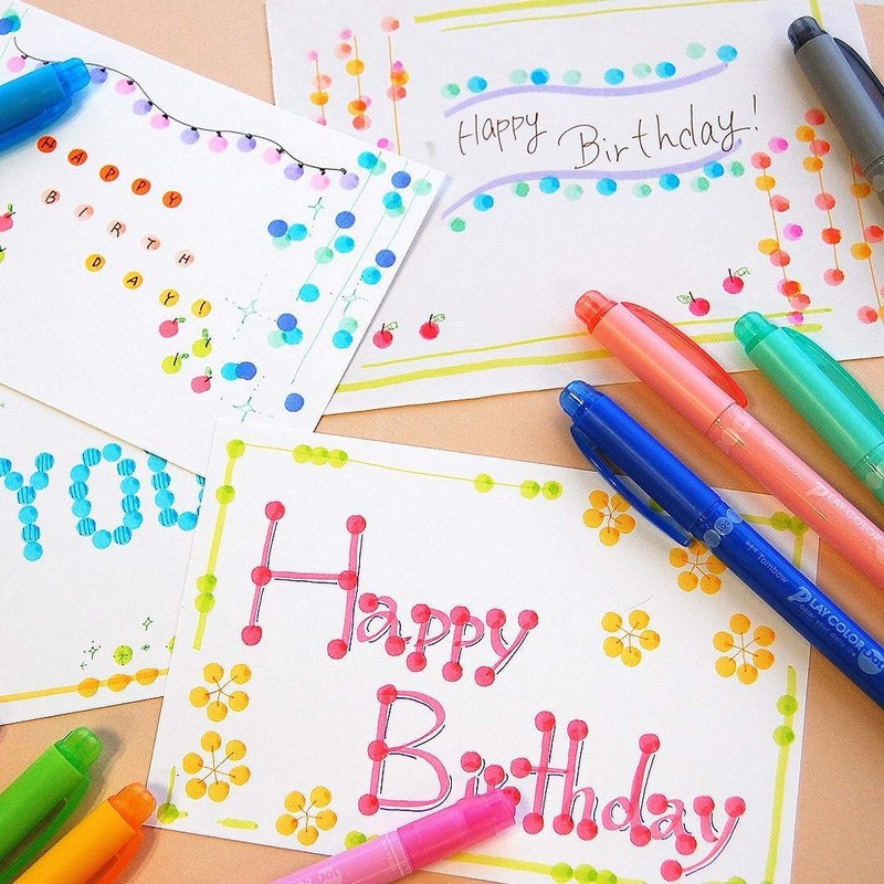 Tombow Play Color Dot Pen Water Based Marker, 3 Colors