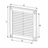 White Air Vent Grille - 300mm x 300mm - with