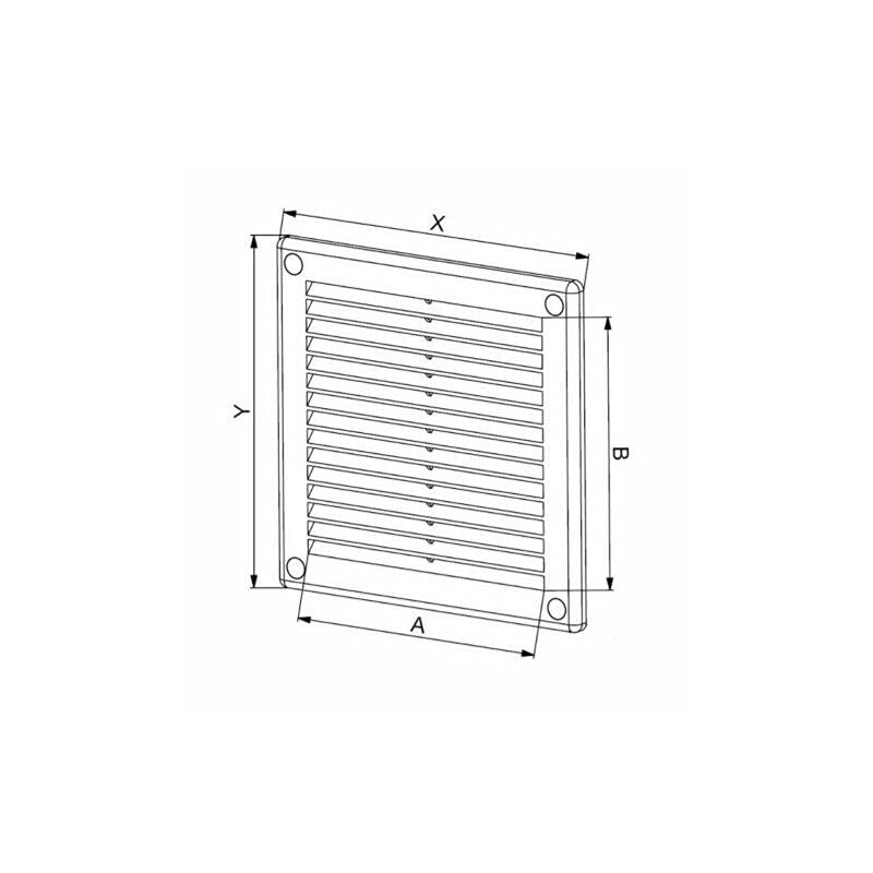 White Air Vent Grille - 300mm x 300mm - with