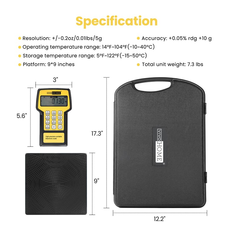 VIVOHOME Upgraded 220LB High Precision Electronic Digital Refrigerant Charging Weight